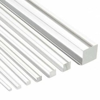 Barre carrée transparente PMMA